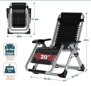 4 A1 Sillón Reclinable Plegable gris