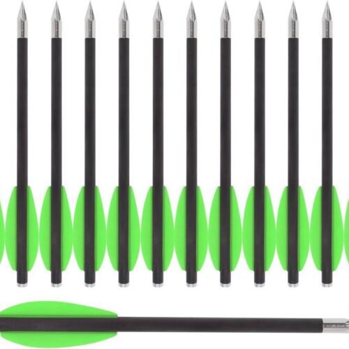 12 flechas cruzadas de pistola de carbono 6,3
