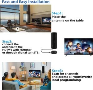 ANTENA POTENTE  DE TV PARA INTERIORES Y EXTERIORES