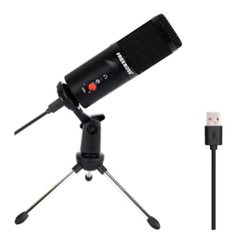 MICROFONO USB CON CABLE Y TRIPODE